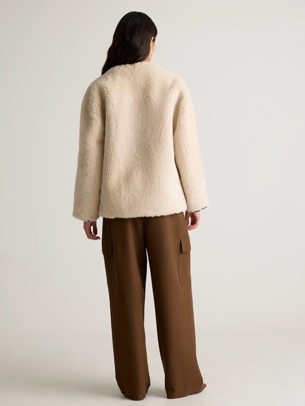 Quince 100% Shearling Duffle Jacket NWT Small - Picture 6 of 15
